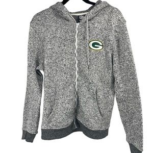 NFL Green Bay Packers hoodie zip front sweatshirt. XL embroidered decoration